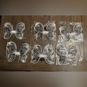 NEW 6 pairs of Zebra Glitter Infant Fairy Wings Photography Props